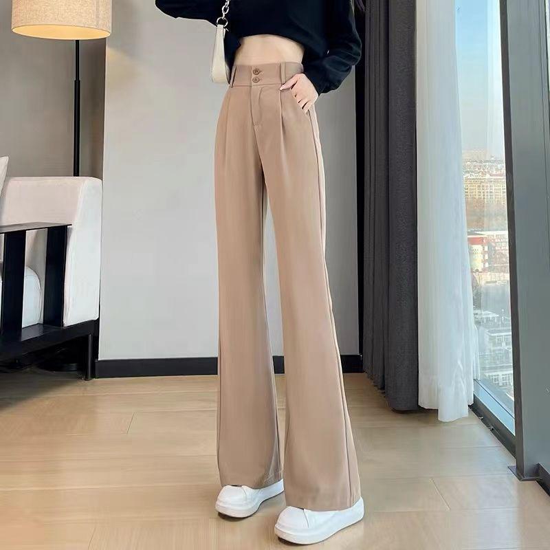 

High-Waisted Women s Micro-Flared Bell Bottoms - 2026 Slimming Casual Wide-Leg Pants S (Recommended 40-48 kg)