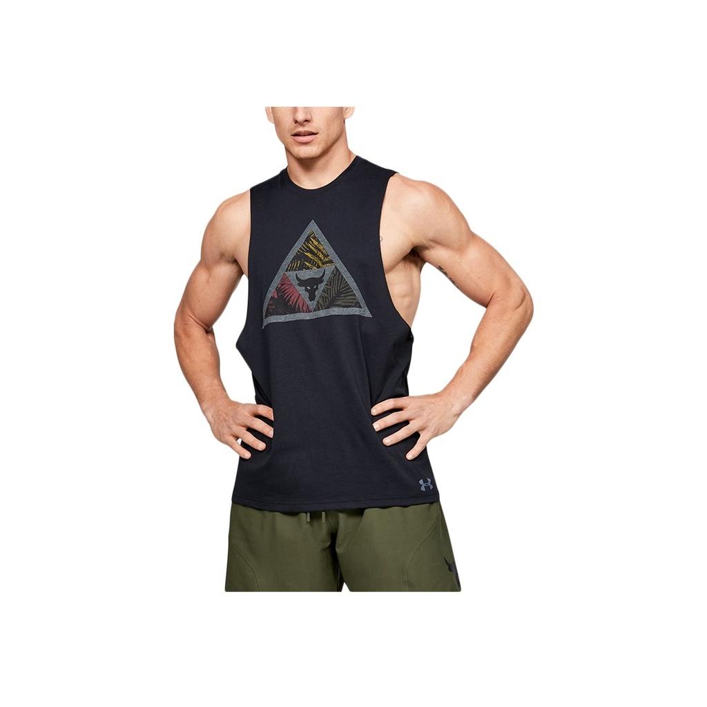 Under Armour Project Rock Running And Fitness Training Sports Vest Men Tops Black 1351589-001