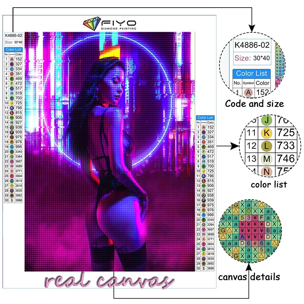 5D Diamond Painting Full Diamond Cyberpunk Sexy Art Diamond Painting Handmade Diy Diamond Mosaic Painting Home Decoration