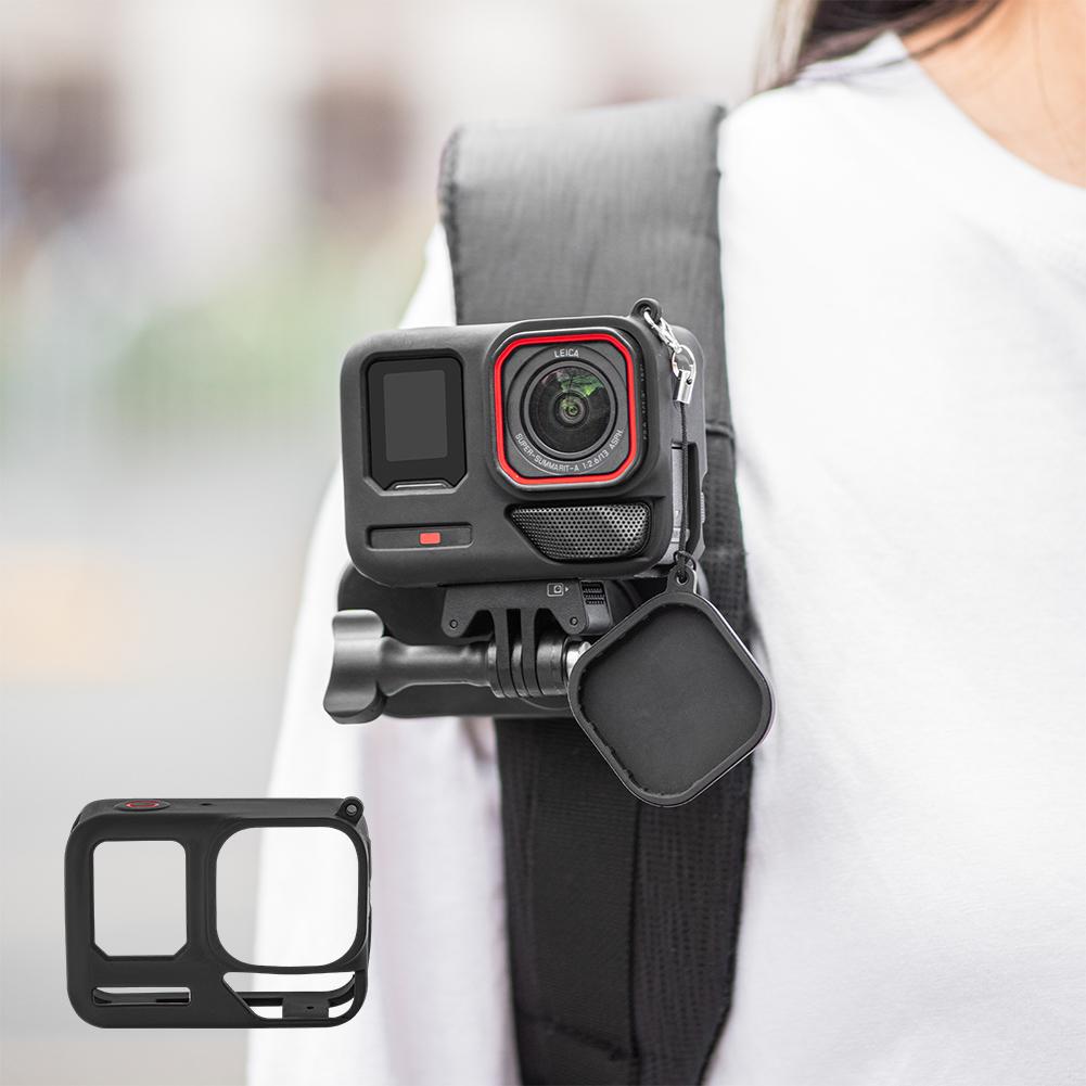 For Insta360 Ace Pro 2 Silicone Case Shockproof Protective Cover Cage Drop-proof Protective Shell Camera Protection Accessories