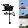 Metal Weather Vane Rustproof Wind Direction Light for Outdoor Garden Decoration Ornament Farmhouse Accessories
