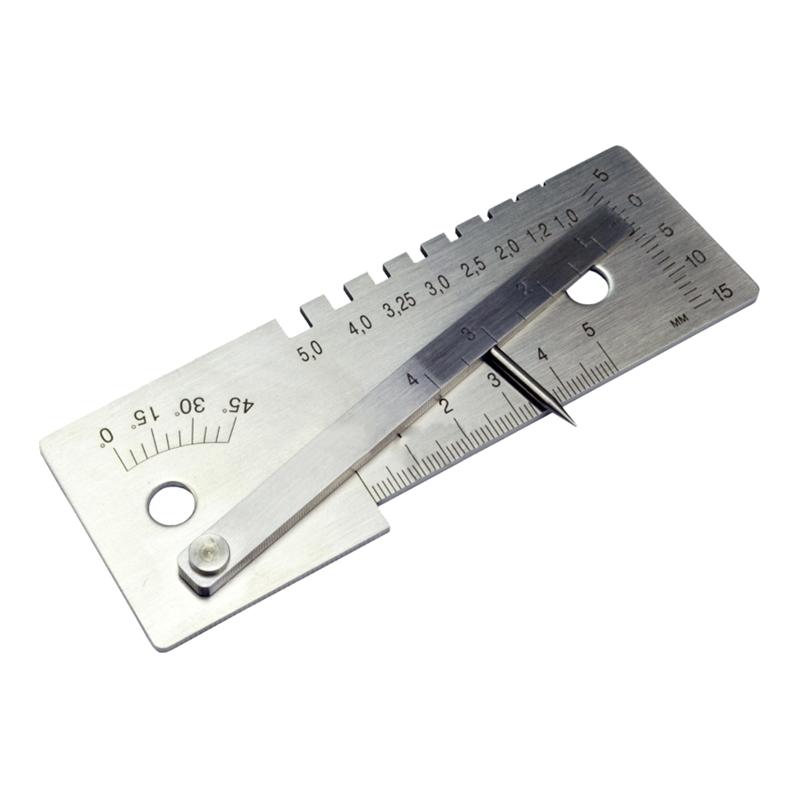 Welding Gauge Inspection Metric Stainless Steel 45 Degree Measuring Tools Welding Height 0-5mm Multipurpose Measurer