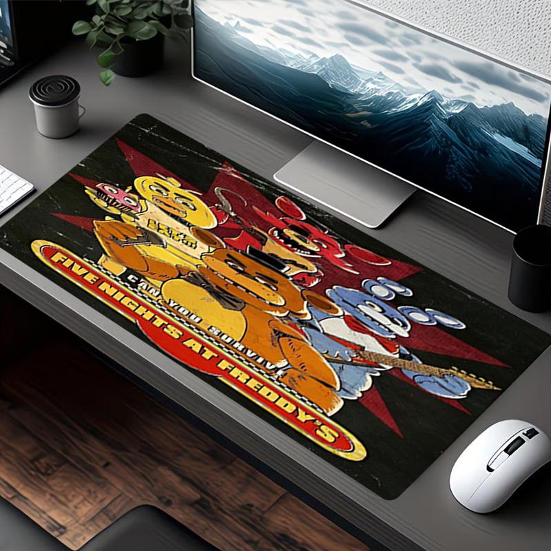 Tappetino per Mouse Stampa Five Nights at Freddy's, per Tastiera, Pad per Laptop PC per Ufficio Uso Domestico, Decorazione Scrivania, Regalo di Compleanno Perfetto per Giocatori