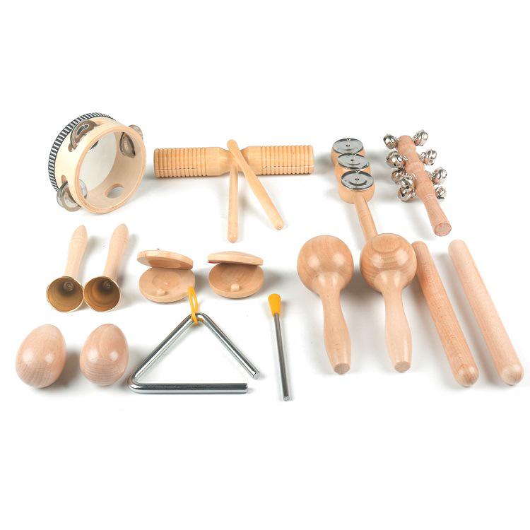 Montessori Dziecięce Instrumenty Muzyczne - Drewniane Dzwonki do Edukacji Wczesnoszkolnej