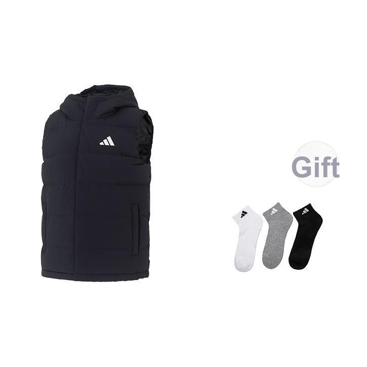 adidas Gilet sans manches à capuche Helionic en duvet pour homme KH3995