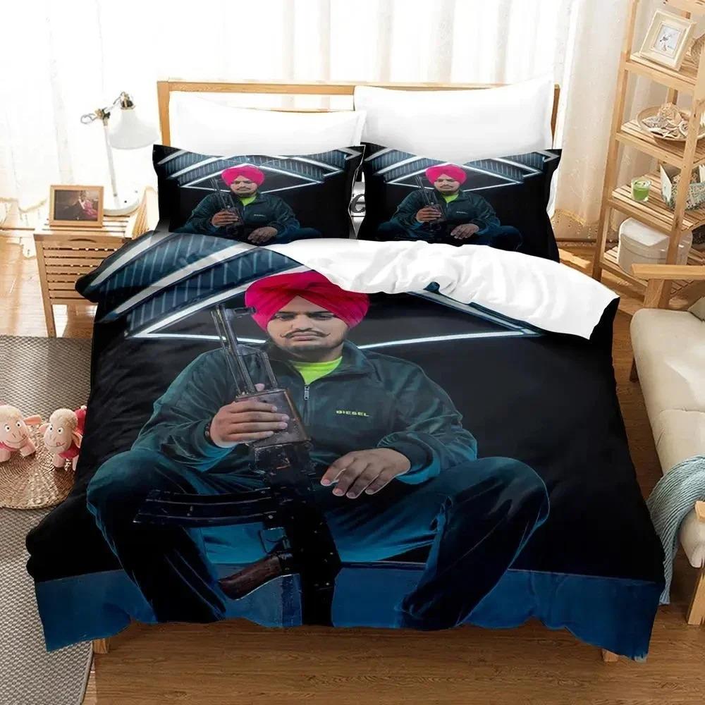 Comforter Sidhu Moosewala Rip Bedding Set 3D Printed Suitable For Bedroom Kids Home Textile