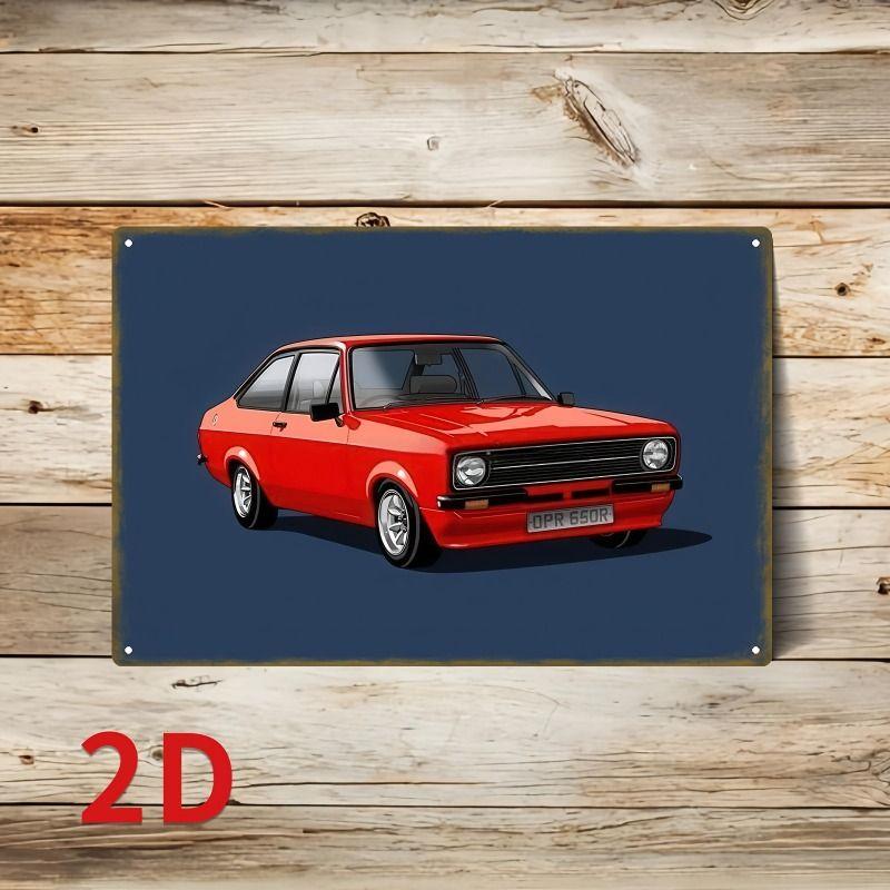 Retro Car Metal Tin Sign Vintage Garage Wall Decor