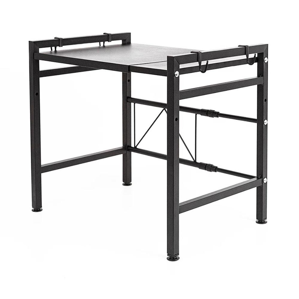 Microwave stand, extendable shelf, telescopic adjustment, loft organizer