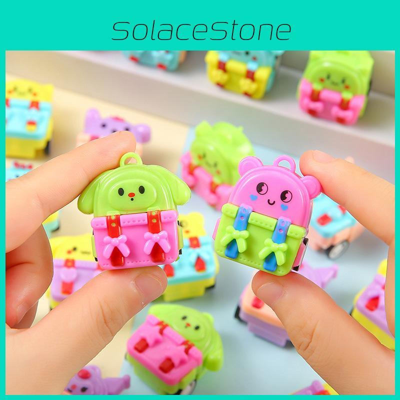 Mini Inertia Cartoon Backpack Design Toy Car For Toddlers And Preschoolers