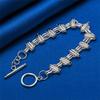 925 Sterling Silver 8-inch Minimalist Classic Bracelet for Men and Women, Party Fashion, Wedding Jewelry Accessories