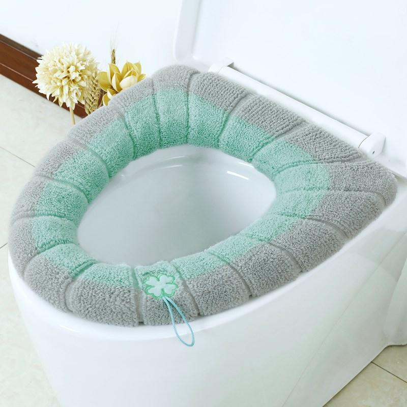 1pc WinterWarmth Toilet Seat Covers - Soft Thick Warm Cushion with Removable & Easy-Clean Design, Portable for Home, Dorms