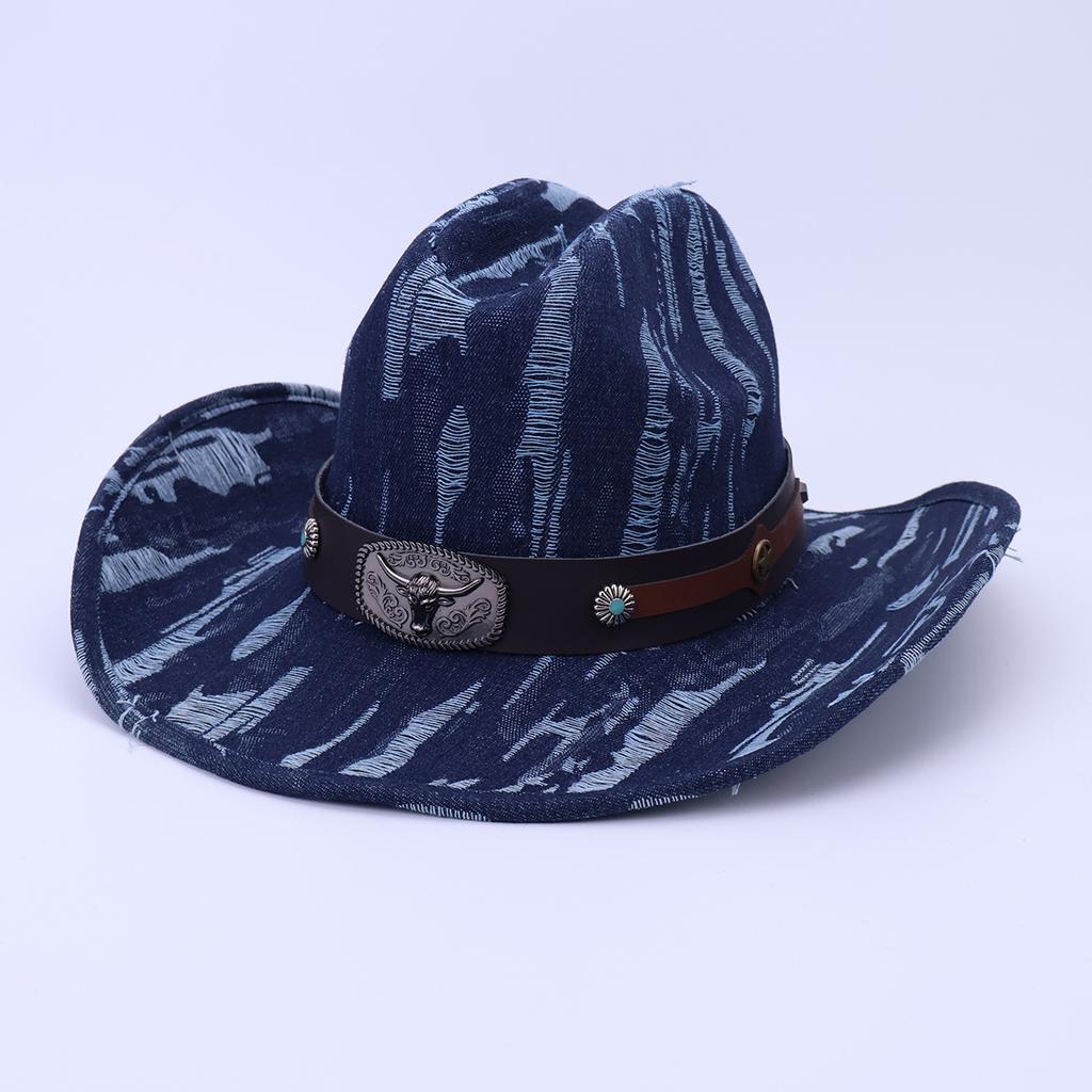 Amazon Cross-Border Explosion, European And American Retro Washed Holes, Western Cowboy Hats, Men'S And Women'S Fashion Casual Jazz Hats
