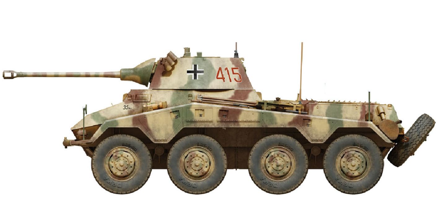 

MiniArt 1/35 Second World War German Army 8-Wheel Heavy Armoured Car Sd.Kfz.234/2 Interior Kit Plastic Model MA35414 серый