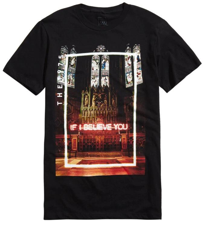 

The 1975 IF I BELIEVE YOU 100% Cotton T-shirt Mens Tees Top NEW 100% Authentic & Official S разноцветный