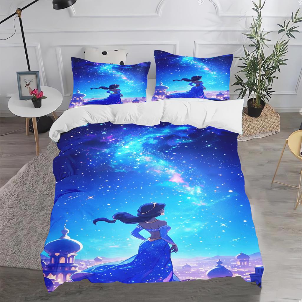 Aladdin Jasmine Prinzessin Bettbezug Set Bettwäsche Steppbett Sets King Size 3D Kinderbettwäsche Set