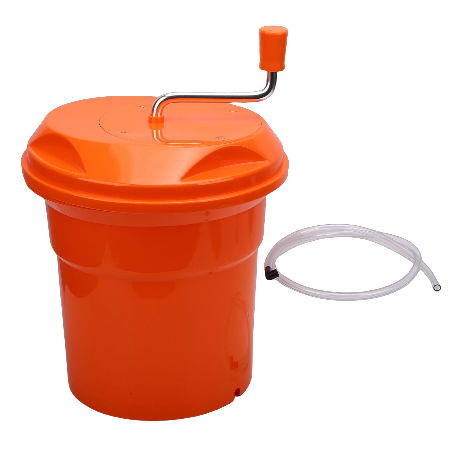 Aimo Salad Spinner With Brake System 12L Large Capacity Lettuce Spinner Manual Vegetable Dryer For Kitchen Commercial Home
