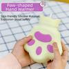 Bourse d'eau chaude en silicone douillette Épaisse 450 ML Patte d'ours mignonne Chauffe-mains Housse amovible Forme de patte d'ours