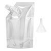 1 sada 350ML/500ML/200ML/100ML/1000ML Sáček na likér Potravinářské průhledné PET láhev na alkohol Skrytá pitná taška s nálevkou Kuchyňské nástroje