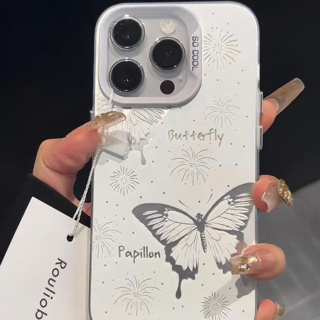 Butterfly Design Phone Case for iPhone Models 12 to 17, Apple 14, 15 Pro, 16 Plus.