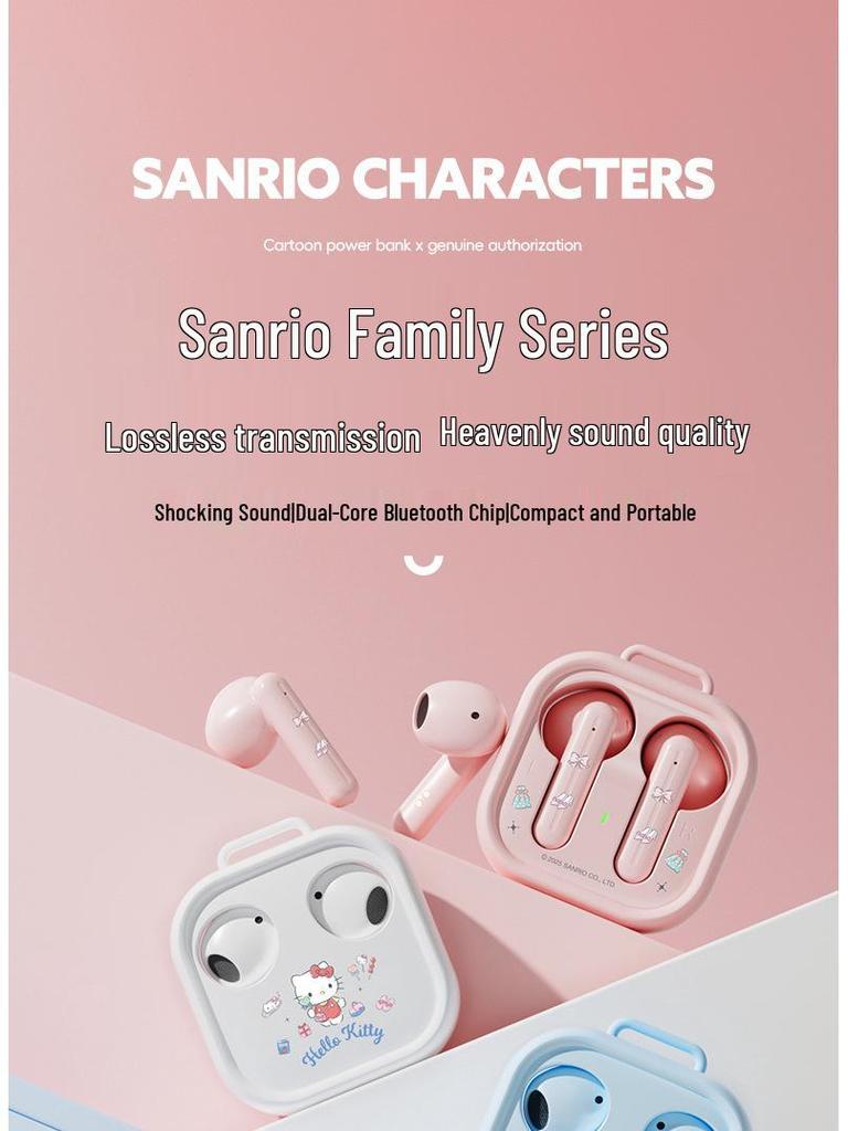 Sanrio H19 Hello Kitty Cute Wireless Bluetooth Headphones - Ideal Gift for Students and Parties