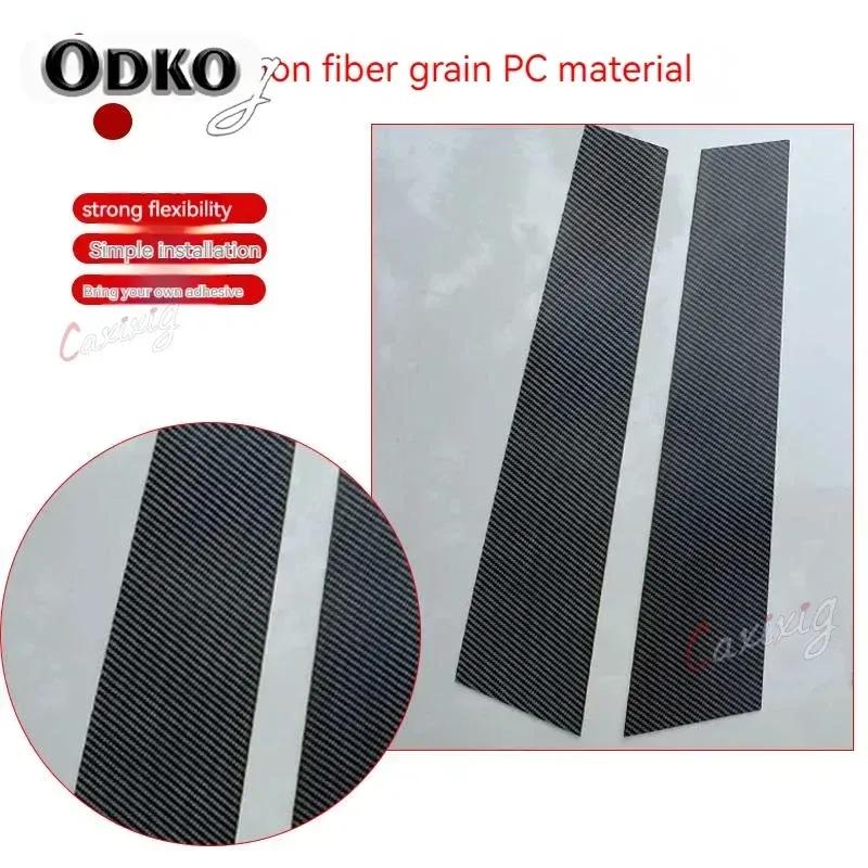 4Pcs Car Window Door Column B C Pillar Post Cover Trim For Mazda 2 Hatchback 2007-2013 Glossy Black PC Sticker Car Accessories