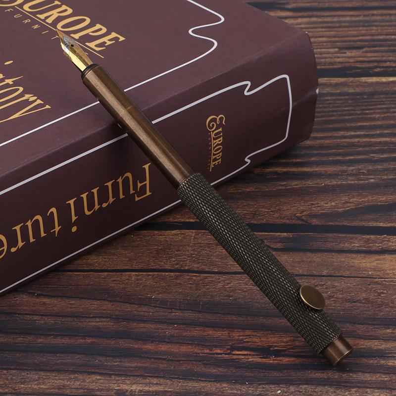 Luxury Brass Fountain Pen Ef/F/Bent Nib Business Office School Supplies Pen