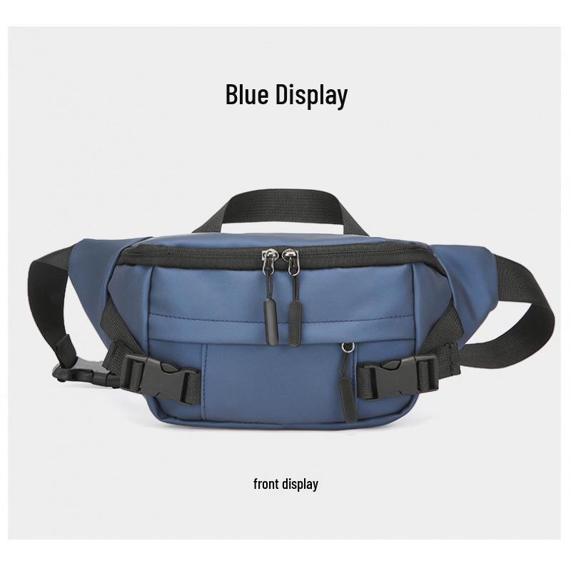 

Мужская модная водонепроницаемая нагрудная сумка кроссбоди - Повседневная и универсальная для рабочей одежды или спорта синий