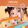 Cheeryep Eyeshadow Palette, Qianyan, 16-Color Palette, Matte, Shimmer, Satin, Metallic Texture, Multi-Color Tones, Suitable For Party, Long-Lasting