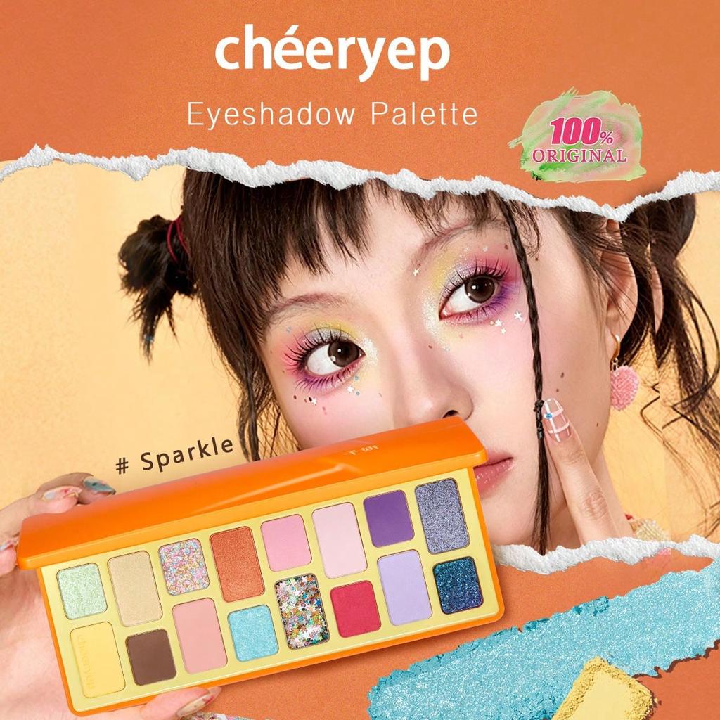 Cheeryep Eyeshadow Palette, Qianyan, 16-Color Palette, Matte, Shimmer, Satin, Metallic Texture, Multi-Color Tones, Suitable For Party, Long-Lasting