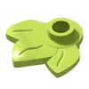 Classic Tree Leaves Building Blocks Pieces, Plant Plate, Round 1x1 Assembling Building Blocks with 3 Leaves Parts and Pieces