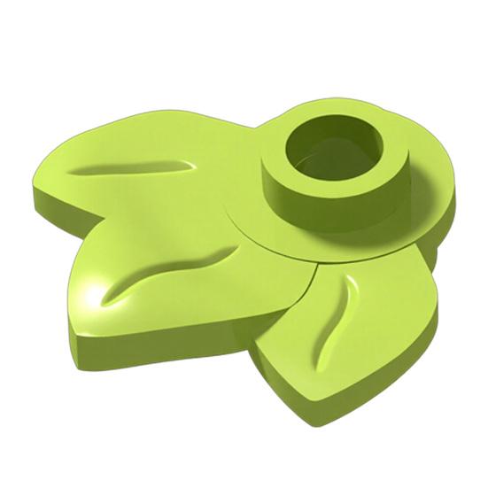 Classic Tree Leaves Building Blocks Pieces, Plant Plate, Round 1x1 Assembling Building Blocks with 3 Leaves Parts and Pieces