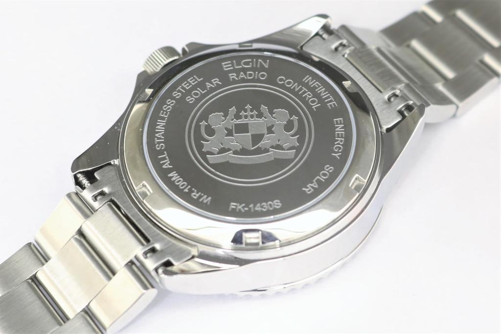 ELGIN Radio Solar Watch FK1430S-BP Men's black