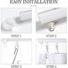 60 Pcs Shower Curtain Track Gliders Hooks Pack of 30 Pieces Hooks and 30 Pieces Gliders for Rails and Tracks(White,Classic Style)