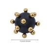 Spherical Metal Decorative Ornament Versatile Orb with Raised Spheres EyeCatching Black