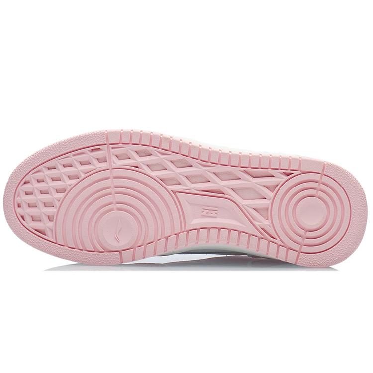 Li Ning Synthetic Leather Comfortable Slip Resistant Cushioning Abrasion Resistant Low top Skateboard Shoes Women's AGCS134-1