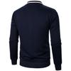 Men's Zipper Stand Collar Hoodie Jacquard Cardigan