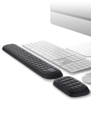 VAYDEER Repose-poignets Repose-poignets pour clavier Coussin repose-paumes en mousse à mémoire de forme Conception ergonomique pour Ordinateur/Dactylographie/Bureau/Travail/Maison/Gaming (Noir 44cm+13cm)
