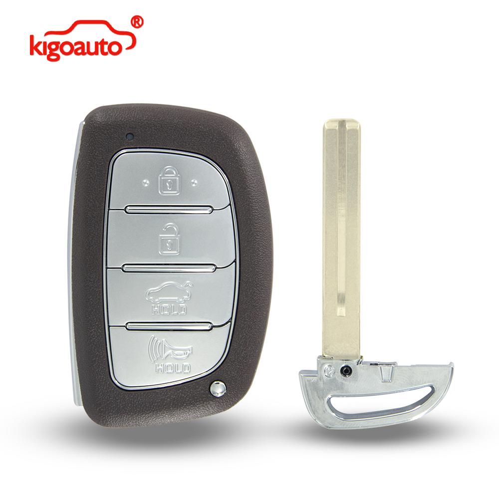 kigoauto Smart key shell case 4 button Trunk for Hyundai Elantra 2016 2017 2018 No battery holder