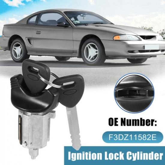 Car Ignition Switch Lock Cylinder w/ Key F3DZ11582E Replace for Ford