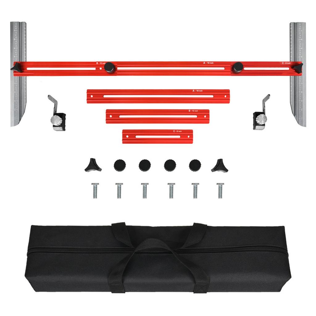 Stair Measuring Tool Jig Aluminum Alloy Flexible Easy Adjustment Stair Tread Gauge