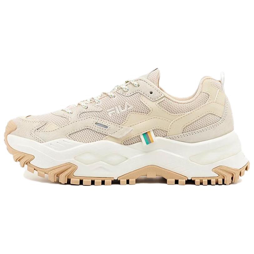 FILA Twine Max Synthetikleder Bequem Vielseitig Niedrig geschnitten Freizeit-Schuhe Unisex Sneaker Hellbraun Weiß 1RM02760G_920 36.5
