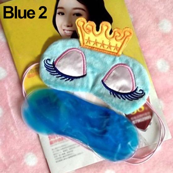 Cute Embroidered Patterns Crown Blindfold Plush 16 Cm 1 Pc