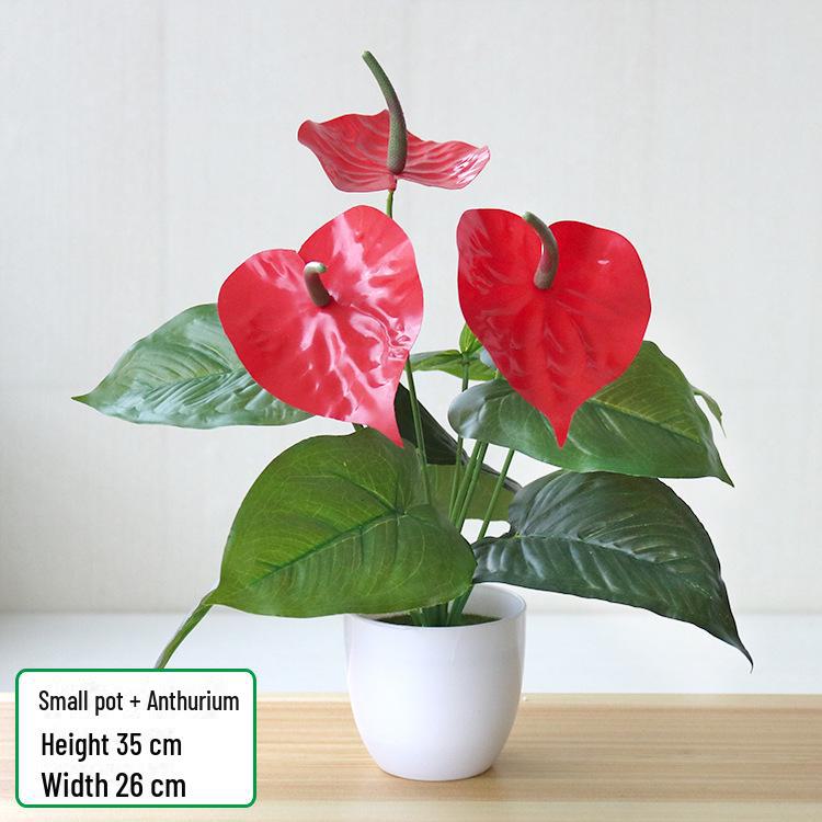 

Искусственный зеленый лист редиса в горшке для украшения гостиной и рабочего стола