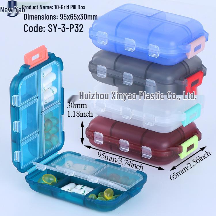 Seven-Day Pill Organizer: Morning, Noon, Night Portable Capsule Case with Large Capacity