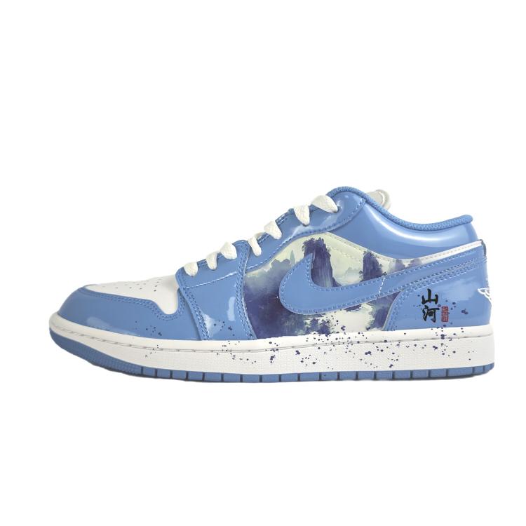 

Jordan Air Jordan 1 Low Legend Blue Slip Resistant Abrasion Resistant Low top Vintage Basketball Shoes Unisex Blue FZ2138-114(Team352-) 44