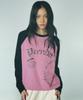 PRENDA Vintage Logo Raglan Long Sleeve Indigo Pink