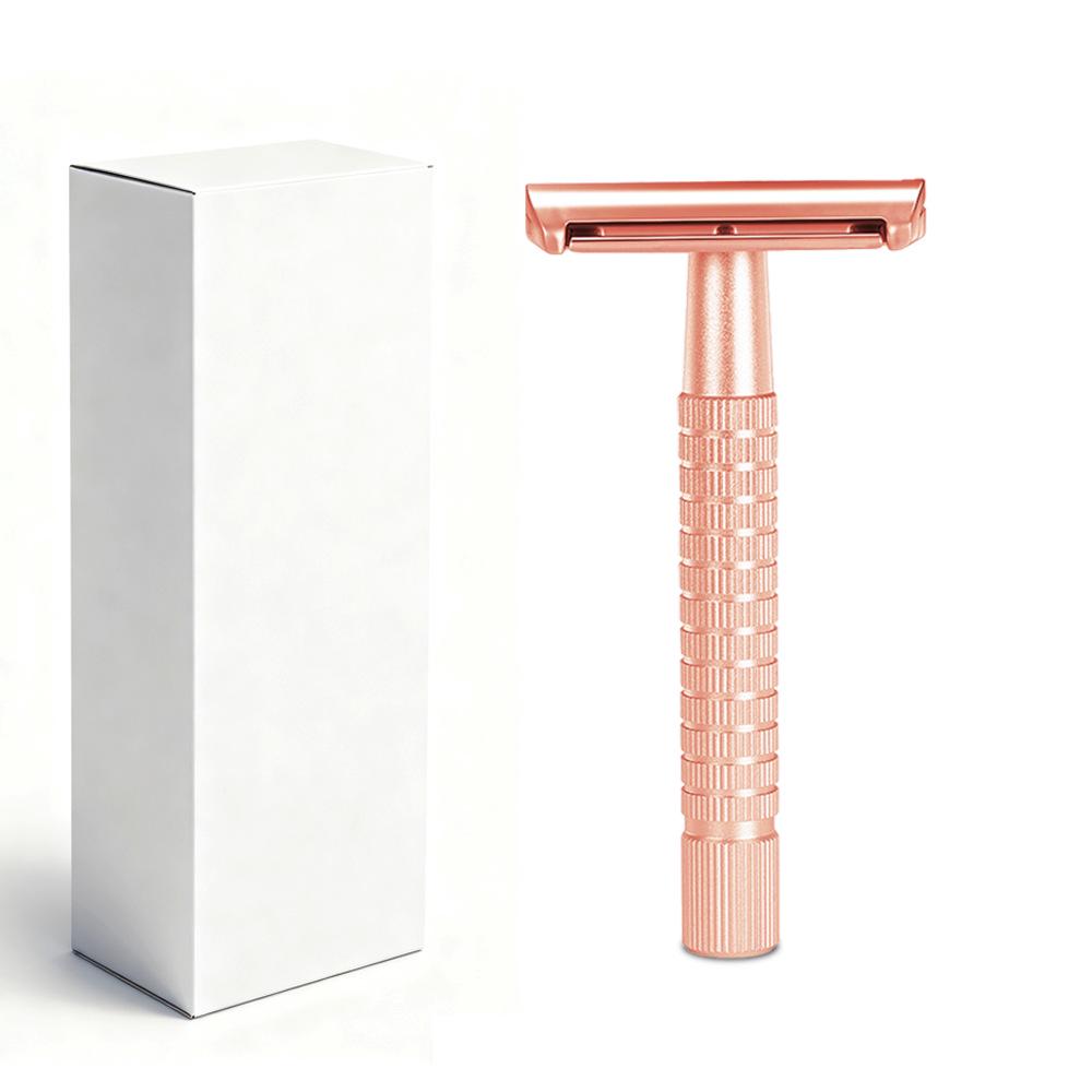 Classic Manual Razor with Platinum Double-Sided Blades for Men & Women - Full Body Hair Removal