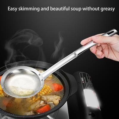 Fine Mesh Strainer Long Handle Hot Pot Skimmer Scoop Stainless Steel Kitchen Percolator Multifunction Kitchen Accessories