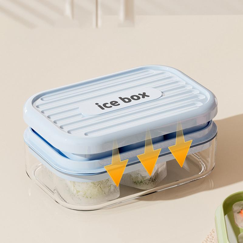 6 Grids Ice Cube Tray With Lid Mini Ice Cube Mold Easy-Release Ice Mould With Removeable Lid Ice Making Mold Diy Ice Cube Tray