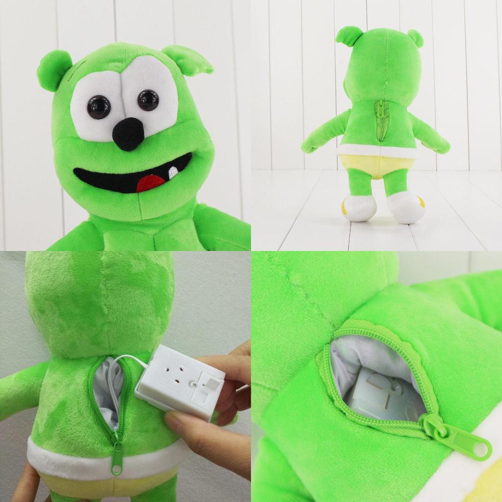 Affascinante Orsetto Gommoso Cantante Peluche Ultra Morbido Tessuto di Cristallo Animale di Peluche Regalo